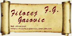 Filotej Gašović vizit kartica